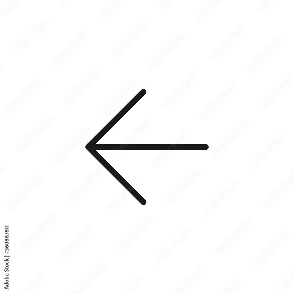 Arrow back icon. Vector Illustration
