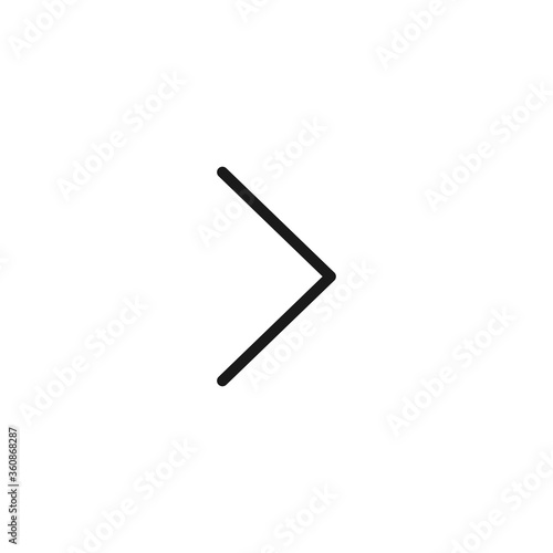 Chevron right icon. Arrow symbol modern, simple, vector, icon for website design, mobile app, ui. Vector Illustration