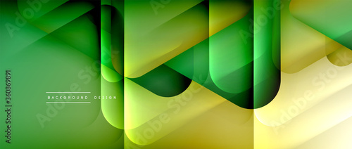Fototapeta Naklejka Na Ścianę i Meble -  Triangle shapes geometric abstract background. 3D shadow effects and fluid gradients. Modern overlapping forms wallpaper for your text message