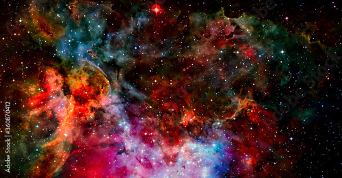 Colorful galaxy background. Elements of this image furnished by NASA