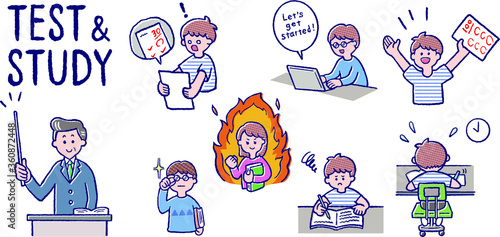 テストと勉強のセット