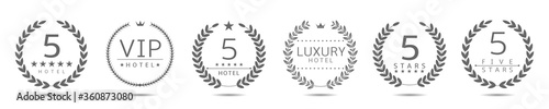 Five star badge set