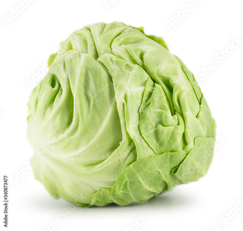 green cabbage isolated on a white background © Iurii Kachkovskyi