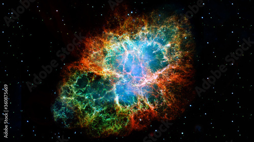 Crab Nebula. Elements of this image furnished by NASA