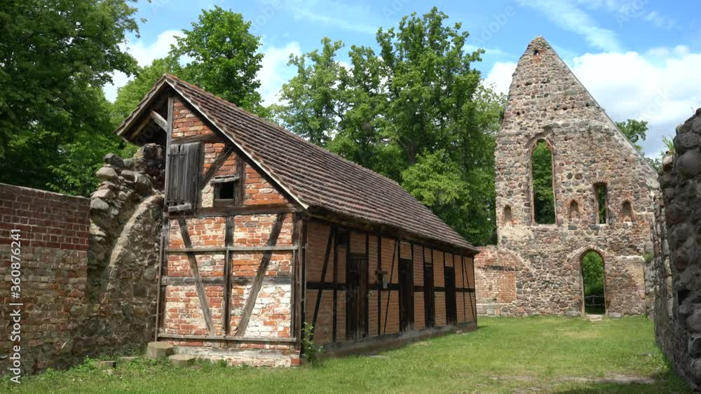 Ruins of the historical Lindow abbey in Brandenburg, Germany Ruins of the historical Lindow abbey in Brandenburg, Germany
