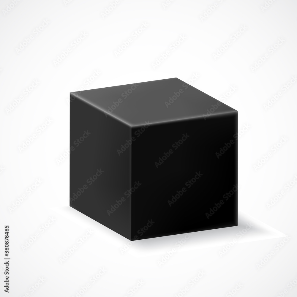 Black glossy cube Black glossy cube