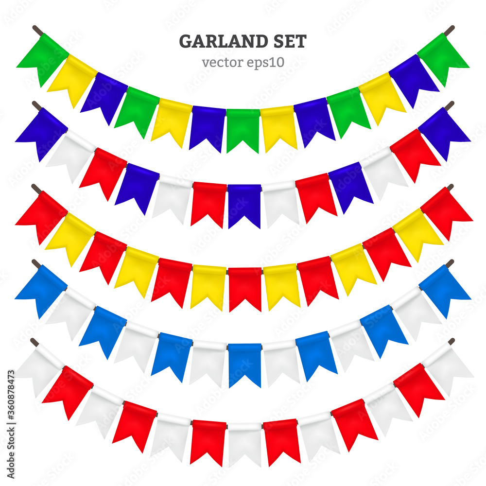 Obraz premium Colorful and bright garlands