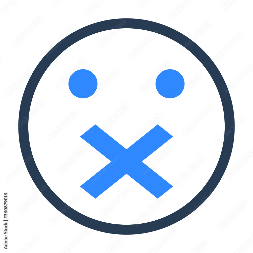 Silence emoji icon Silence emoji icon