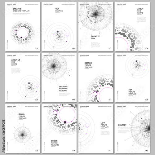 A4 brochure layout of covers design templates for flyer leaflet, A4 brochure design, report, presentation, magazine cover, book design. Medical pharmacy, science research, medical technology concept.