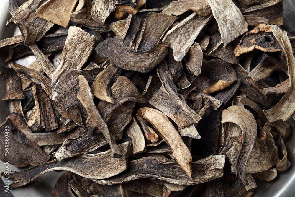 Traditional Siberian Food: Dried wild mushrooms Traditional Siberian Food: Dried wild mushrooms