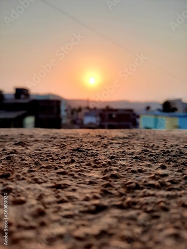 sunset from the top of a building.