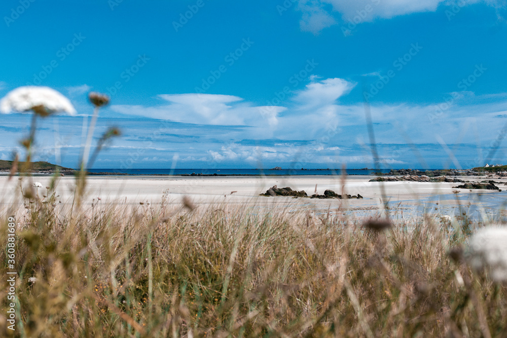 view of the beach in Brittany France view of the beach in Brittany France