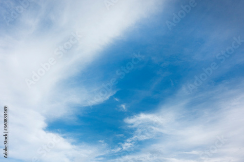 blue sky with a white cloud beautiful natural background.