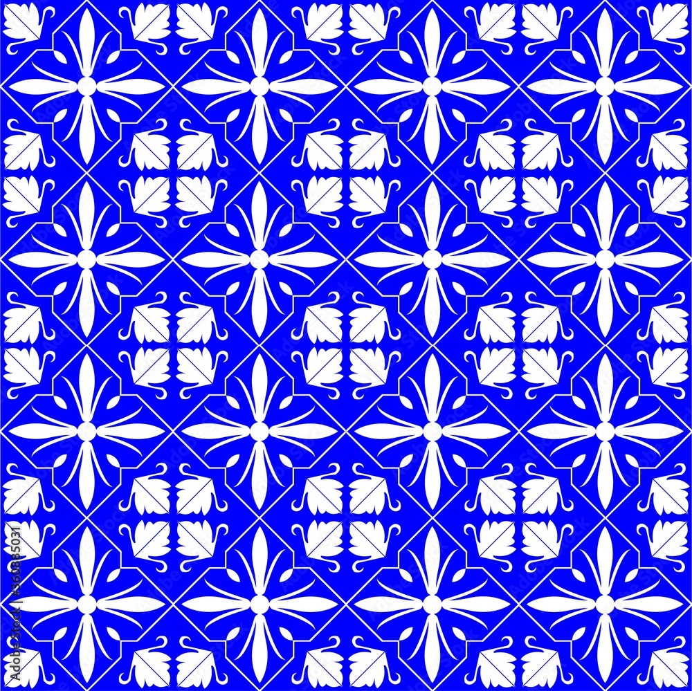 seamless pattern with blue tiles seamless pattern with blue tiles