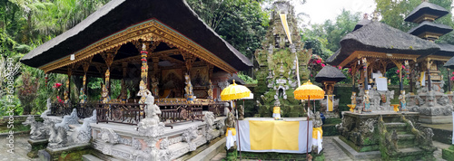 Worship platforms at at Tirta Empul Temple; a Hindu Balinese water temple located near Tampaksiring, Indonesia