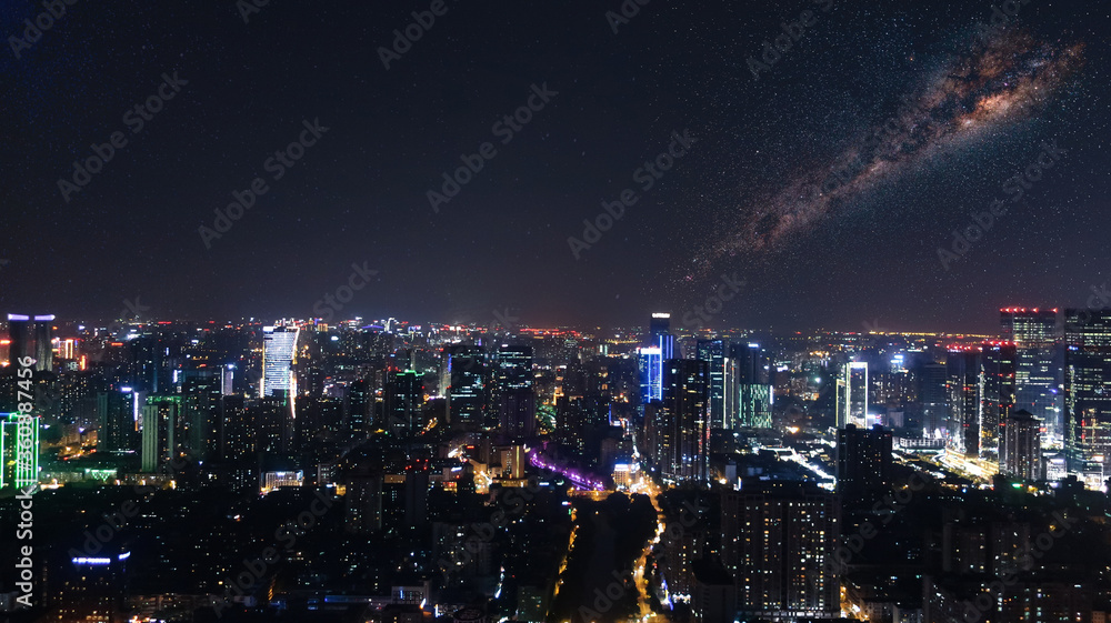 Obraz premium View from the Western pearl at night Chengdu