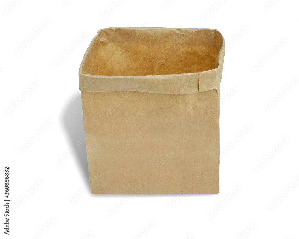 Brown paper bag isolated on white background. This has clipping path. Brown paper bag isolated on white background. This has clipping path.