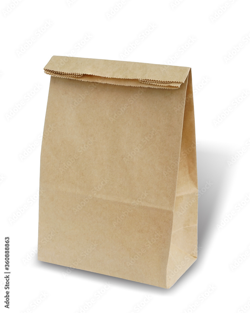 Brown paper bag isolated on white background. This has clipping path. Brown paper bag isolated on white background. This has clipping path.