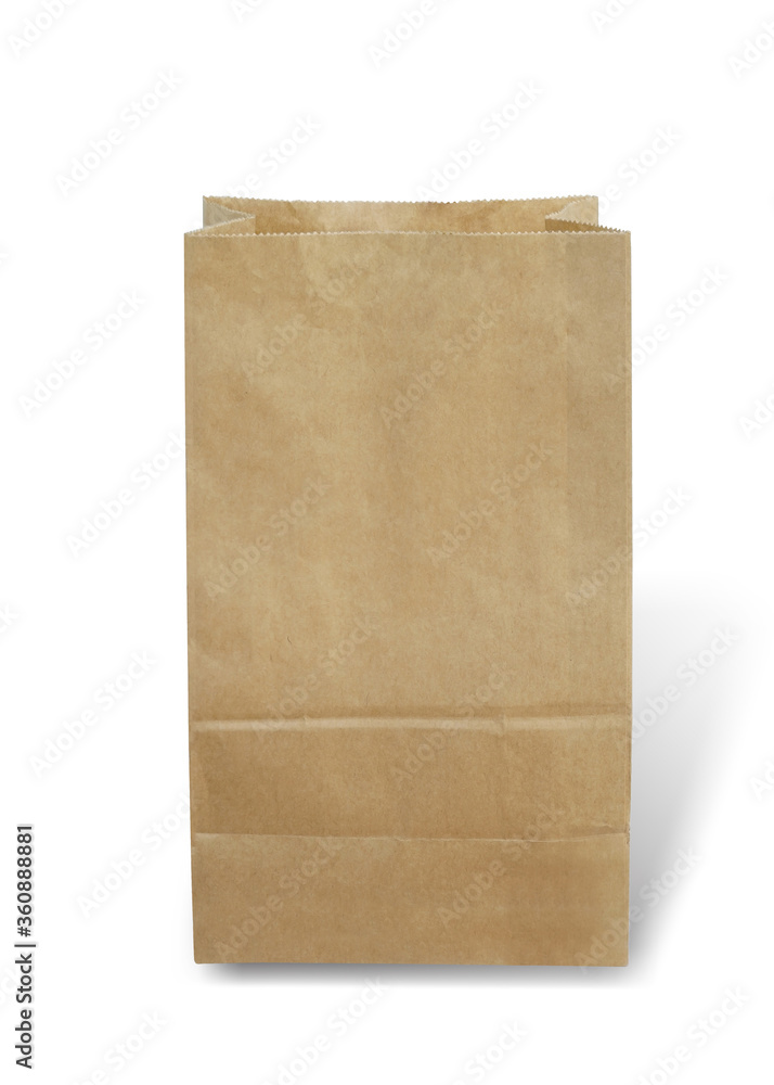 Brown paper bag isolated on white background. This has clipping path. Brown paper bag isolated on white background. This has clipping path.