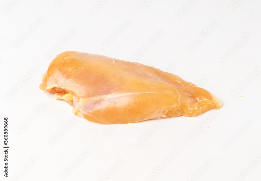 Fresh chicken breast on white background Fresh chicken breast on white background