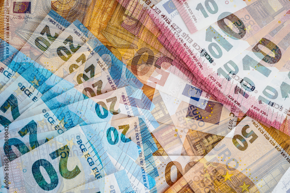 Obraz premium billets de 10-20 et 50 euros