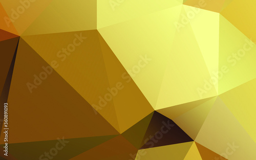 Modern (Golden) Polygonal shapes background, low poly triangles mosaic, golden or gold crystals backdrop, vector design wallpaper. High technology and luxury concept. © MiNiProduction / Ian