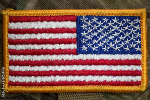 american flag on a modern army uniform