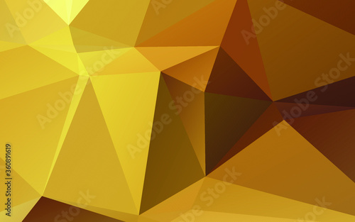 Modern (Golden) Polygonal shapes background, low poly triangles mosaic, golden or gold crystals backdrop, vector design wallpaper. High technology and luxury concept.