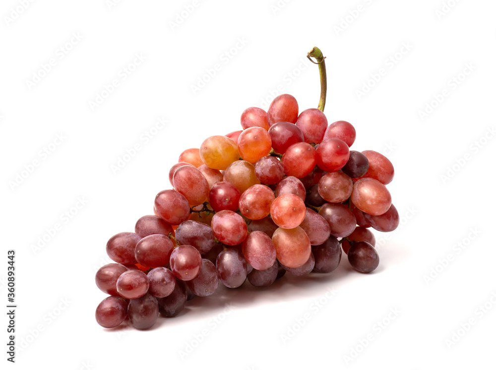 Fresh red grape isolated on white background. Clipping path include in this image.