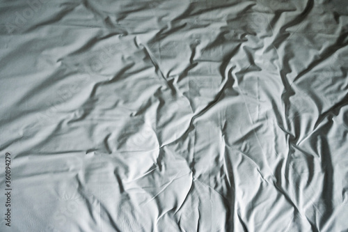 Crumpled bed linen