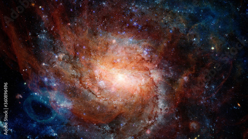 Fototapeta Naklejka Na Ścianę i Meble -  Spiral galaxy in outer space. Elements of this image furnished by NASA