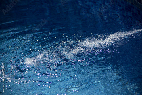 stream of purified water in the pool