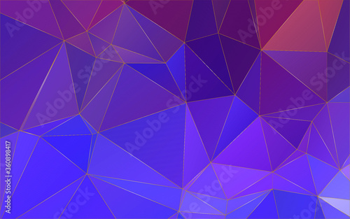 Abstract polygonal blue and purple background . Polygonal Space background with nebula and stars. Vector illustration for poster design. High technology, milky way concept. 