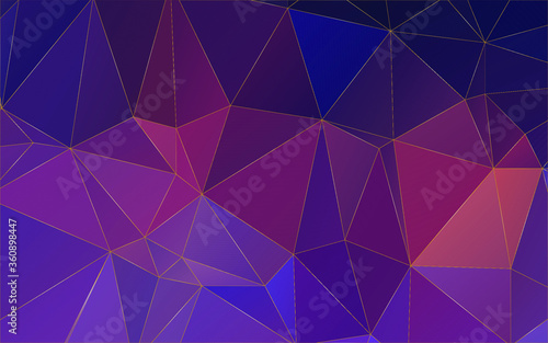 Abstract polygonal blue and purple background . Polygonal Space background with nebula and stars. Vector illustration for poster design. High technology, milky way concept. 