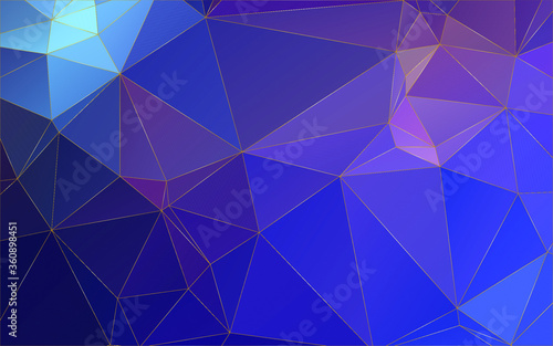Abstract polygonal blue and purple background . Polygonal Space background with nebula and stars. Vector illustration for poster design. High technology, milky way concept. 