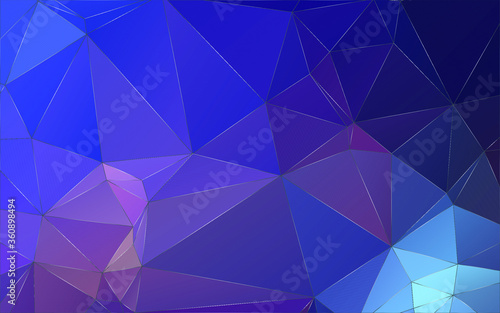 Abstract polygonal blue and purple background . Polygonal Space background with nebula and stars. Vector illustration for poster design. High technology, milky way concept. 