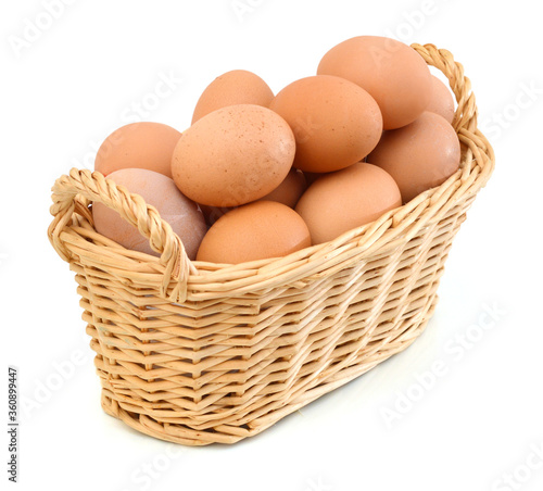 Wallpaper Mural Raw eggs isolated on white background Torontodigital.ca