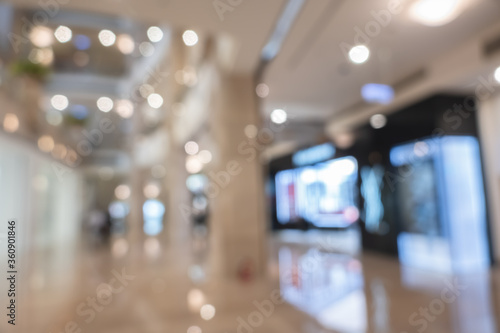 shopping mall in blurred
