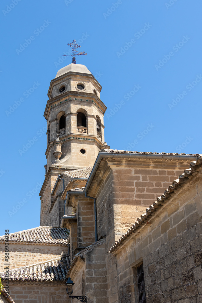 bell tower of Cathedral of the Assumption of the Virgin in Baeza, Saint Mary square, Jaen, Spain bell tower of Cathedral of the Assumption of the Virgin in Baeza, Saint Mary square, Jaen, Spain