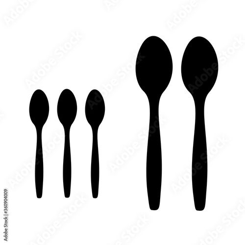 Spoon for serving the table. Vector image.