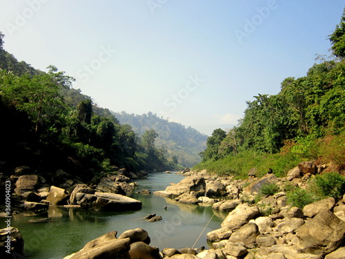 Landscape view of natural beauty of Bandarban. The mo beautiful district of Bangladesh with full of hills and waterfalls. A district in South-Eastern Bangladesh, and a part of the Chittagong Division. photo