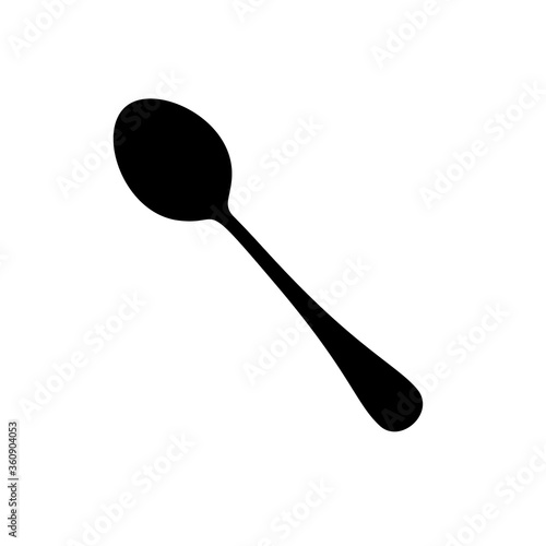 Spoon for serving the table. Vector image.