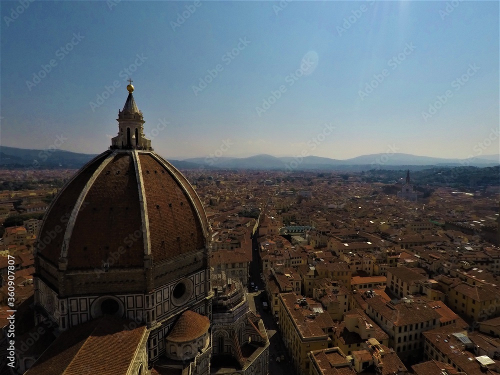 View of Florence in Italy, from the Duomo
