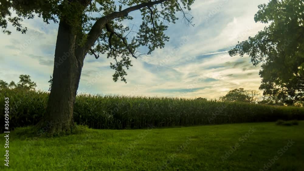 Midwestern farm land time lapse.