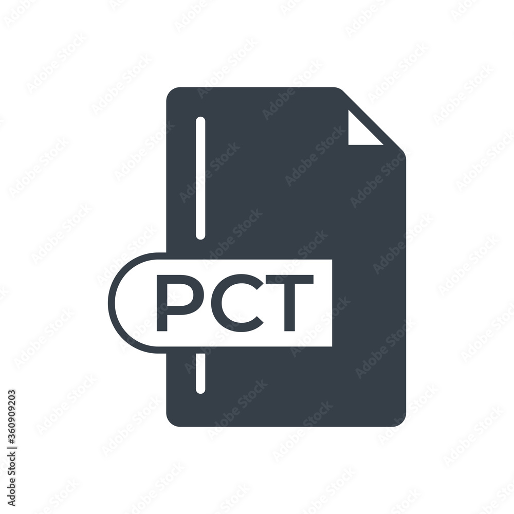 PCT File Format Icon. PCT extension filled icon. PCT File Format Icon. PCT extension filled icon.