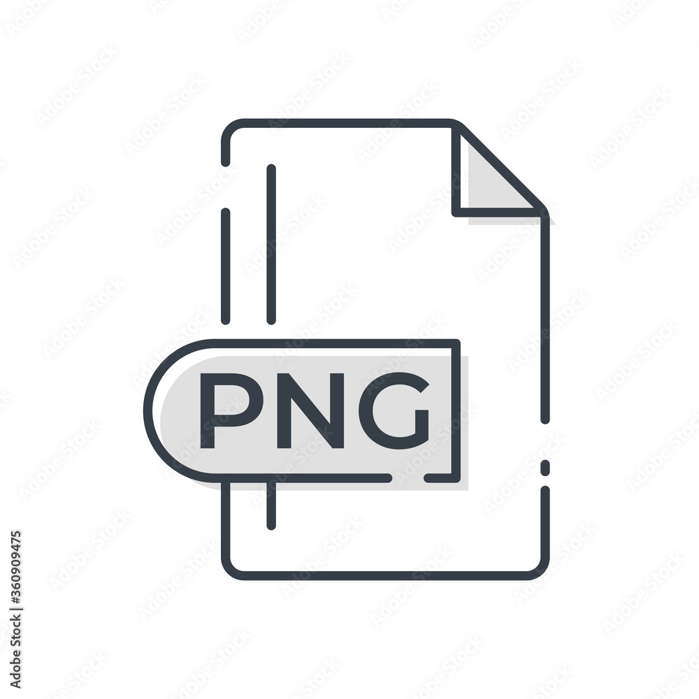 PNG File Format Icon. PNG extension line icon. PNG File Format Icon. PNG extension line icon.
