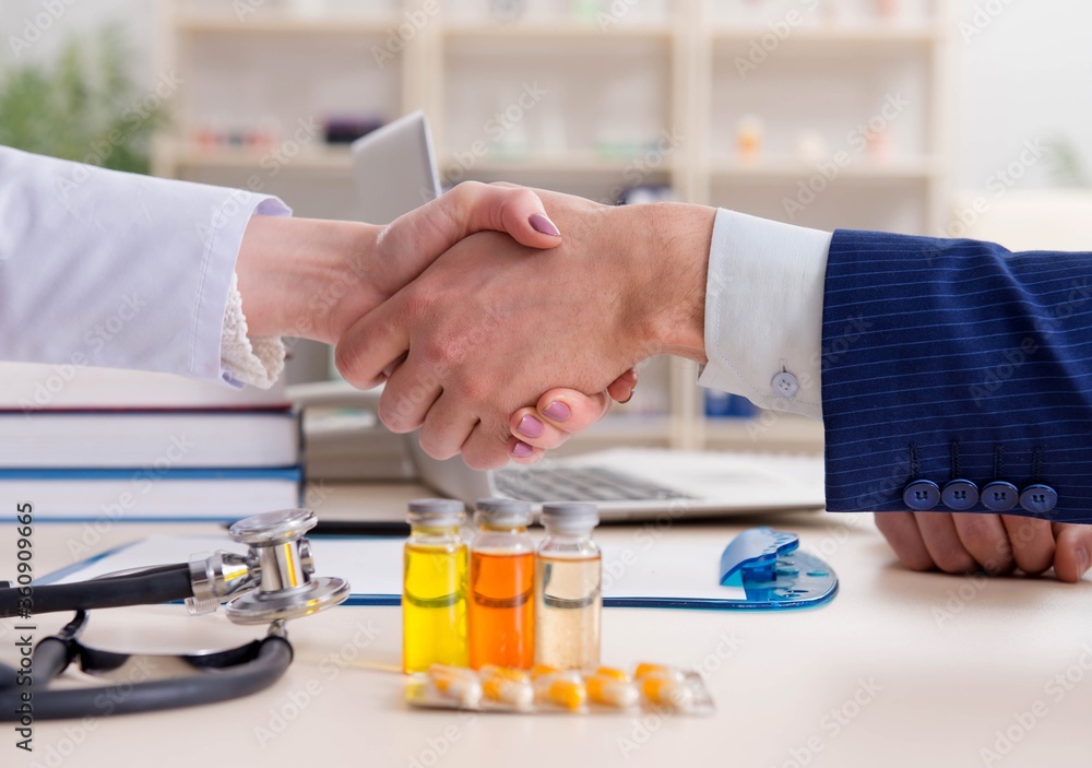 Man visiting doctor for routine check-up Man visiting doctor for routine check-up