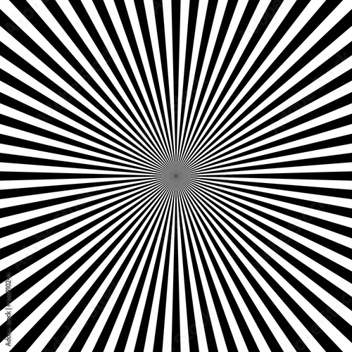 Optical illusion of infinity. Abstract white and black lines. Hallucination. Futuristic background of lines. Vector