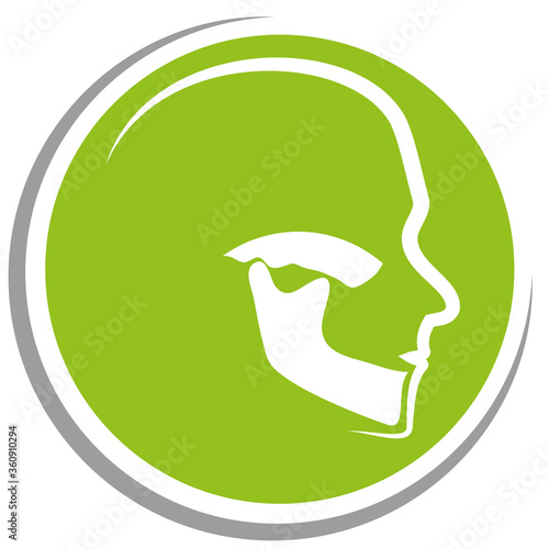 Kopf, Kiefer, Kieferorthopädie und Zahnarzt Logo