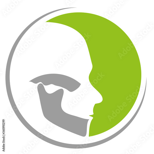 Kopf, Kiefer, Kieferorthopädie, Zahnarzt, Logo